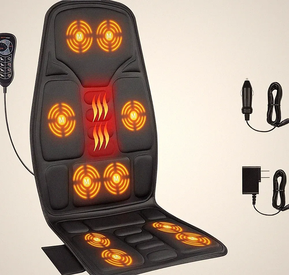 Back Massage Chair Pad, Back Massager with Heat for , Chair Massager for Full Bo