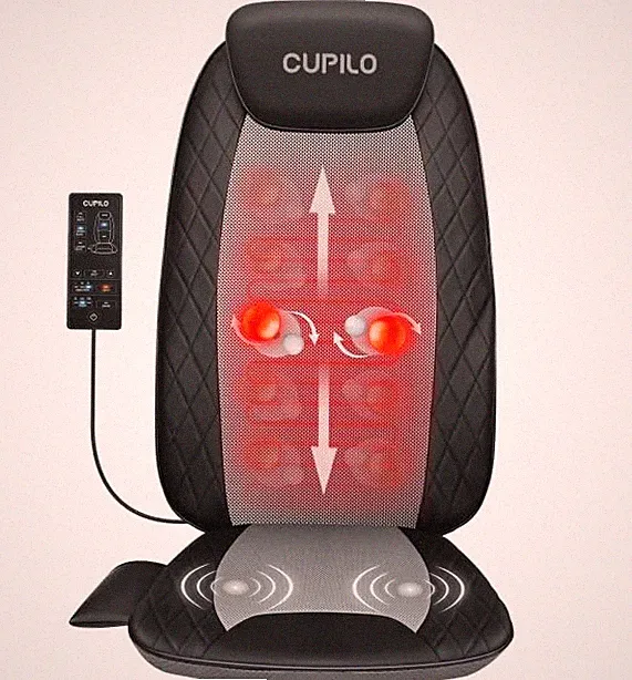 CuPiLo Back Massager for Chair - Full Back Massager with Heat for Pain Relief...