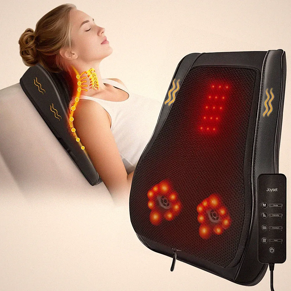 Joyset Back Massager with Heat,Neck Massager for Back Pain Deep Tissue,4D Kne...