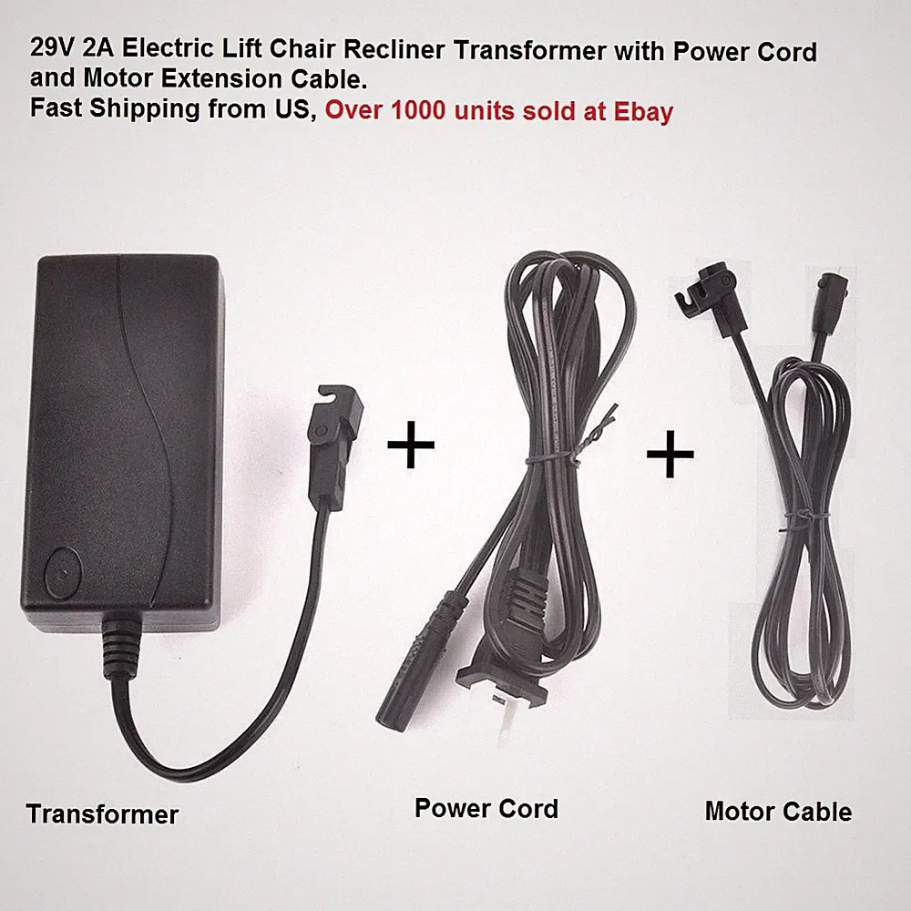 Pride Okin Limoss Electric Lift Chair power Recliner Transformer 29V2A w/ cable